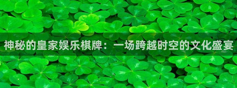 天辰娱乐注册：神秘的皇家娱乐棋牌：一场跨越时空的文化盛宴
