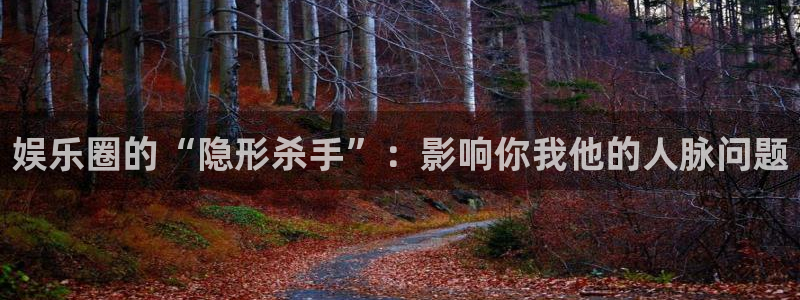 天辰娱乐注册：娱乐圈的“隐形杀手”：影响你我他的人脉问题